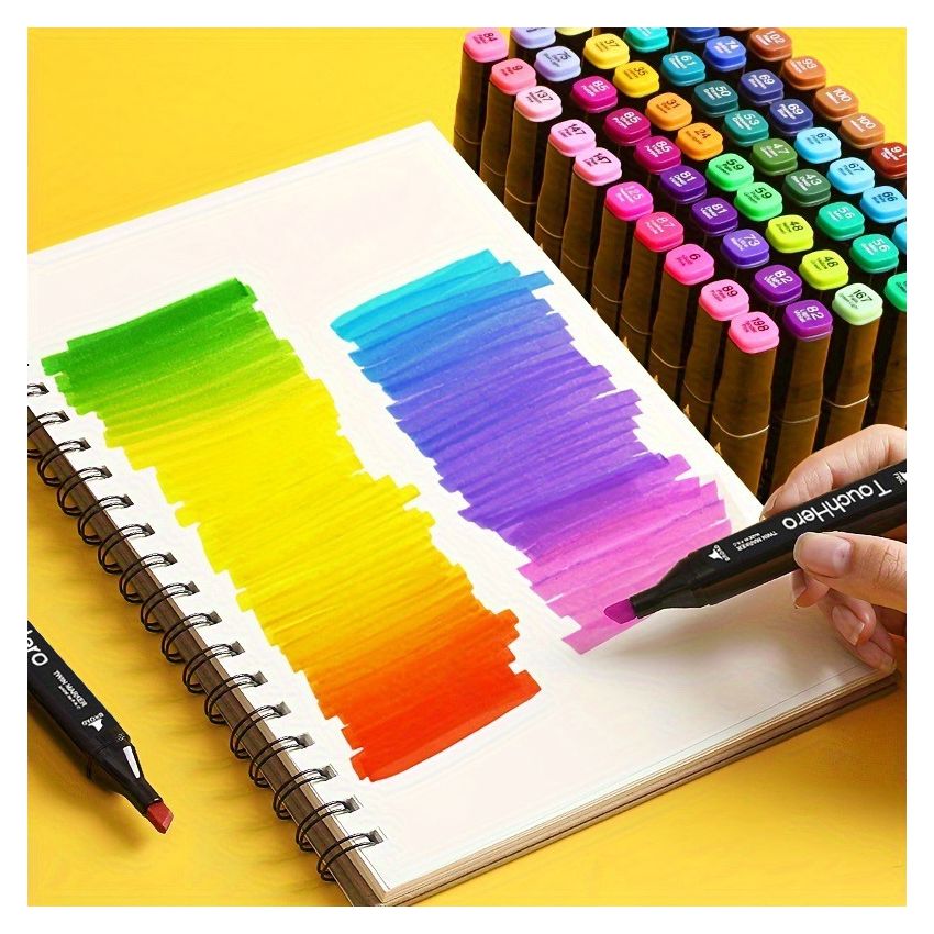 24 pcs Dual-Tipped Brush Markers Set – Permanent Drawing Pens & Highlighters for Sketching, Comics, Calligraphy & Art Supplies – Ideal Holiday Gift