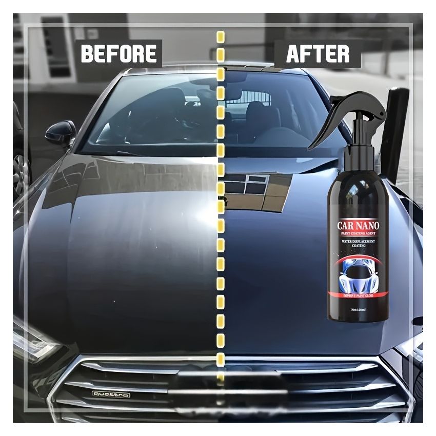 Ultimate Nano Ceramic Coating Spray – Long-Lasting Car Paint Protection, Hydrophobic Shine, Waterproof Ceramic Coating for Cars & Glass, Scratch Resistant Auto Detailing