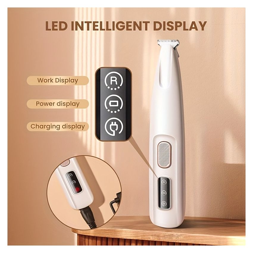 Compact Electric Pet Grooming Clipper – Low-Noise Fur Trimmer for Dogs & Cats, 1.8x16 cm – Precision Trimming for Paws, Eyes, Ears, Face & Rear – Professional Pet Grooming Too