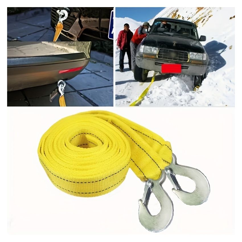 Heavy-Duty 4M Towing Rope – 150-Inch Durable Nylon Strap with High Breaking Strength & Storage Bag – Emergency Tow Strap for Cars, SUVs, Trucks & Off-Road Vehicles