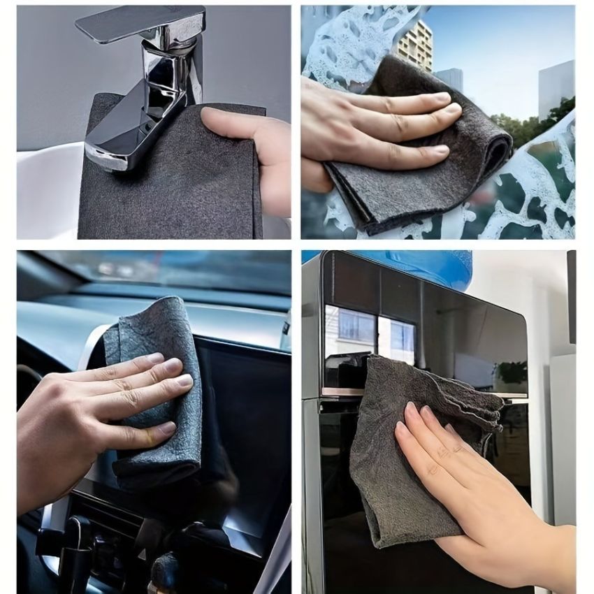 5 PCS Magic Glass Cleaning Cloth – Streak-Free, Lint-Free, and No Watermarks – Perfect for Windows, Mirrors, Screens & Household Surfaces – Durable, Reusable Microfiber Towels