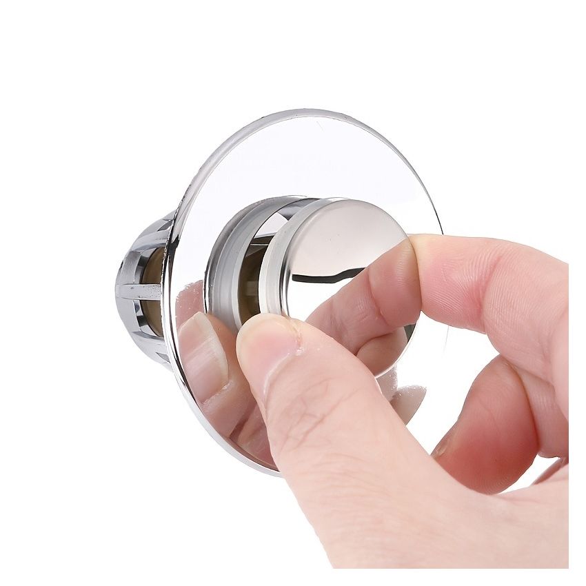 Universal Bathroom Sink Stopper – Anti-Odor Pop-Up Drain Plug with Hair Catcher, Fits 1.2–1.5 Inch Drains, Rust-Resistant Copper Core, Easy Install, Fast Drainage & Anti-Clog Design