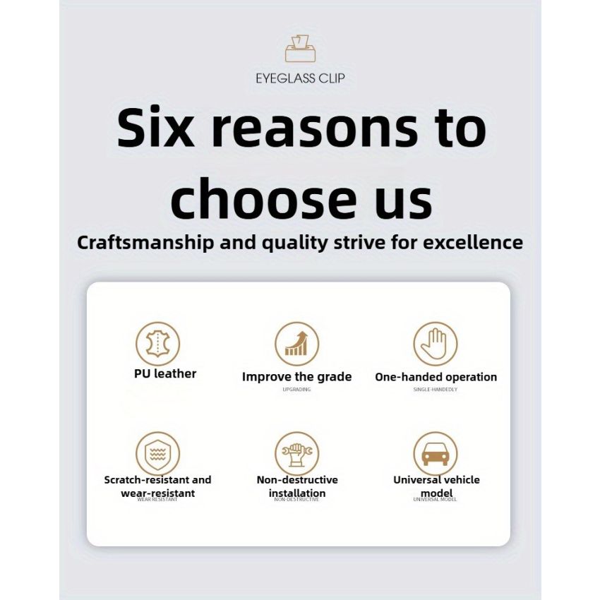 PU Leather Car Tissue Box Holder with Glasses Clip – Multi-Functional Organizer for Sun Visor & Center Console – Includes 1 Tissue, 6 Colors, Stylish Dashboard Car Decor