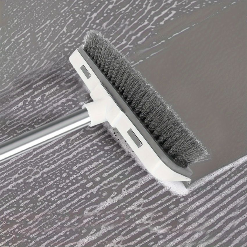 Multi-Use Long Handle Scrub Brush with Stiff Bristles – Heavy Duty Floor, Tile & Grout Cleaner for Bathrooms, Kitchens & Outdoor Spaces – Versatile Cleaning Tool