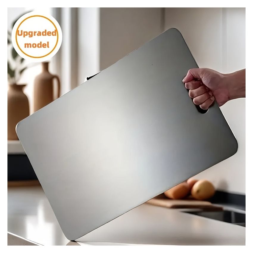 Premium Double-Sided Stainless Steel Chopping Board – Food Grade, Rust-Resistant, Dishwasher Safe & Durable – Ideal for Kitchen