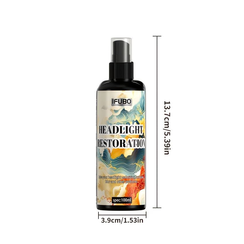 100ml Headlight Restoration Kit with Sponge – Car Headlight Oxidation Remover & Polishing Solution, Universal Lens Repair for Clear, Bright Headlamps – Quick Non-Grinding DIY Kit