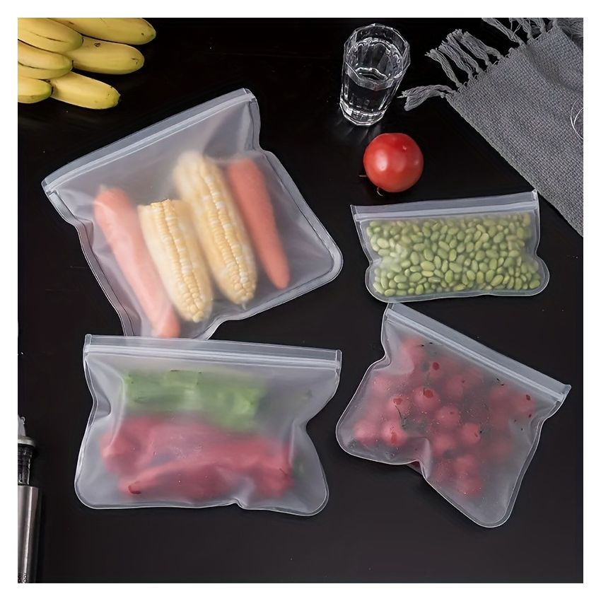 Reusable Silicone Food Storage Bag – 1pcs, Leak Proof, BPA Free, Stand-Up, Self-Sealing