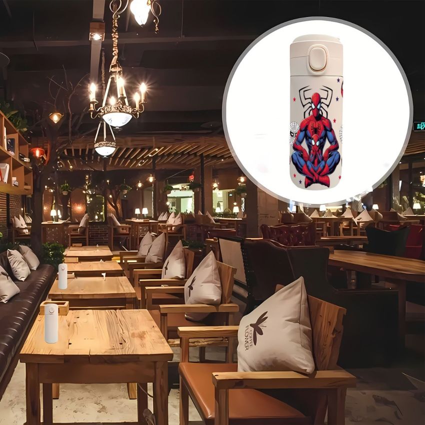 Marvel Spider-Man Stainless Steel Insulated Water Bottle 14.2oz – Leak-Proof Lock Lid, BPA-Free, Superhero Design for School, Office, Fitness & Outdoor – Durable Travel Flask for Men & Women