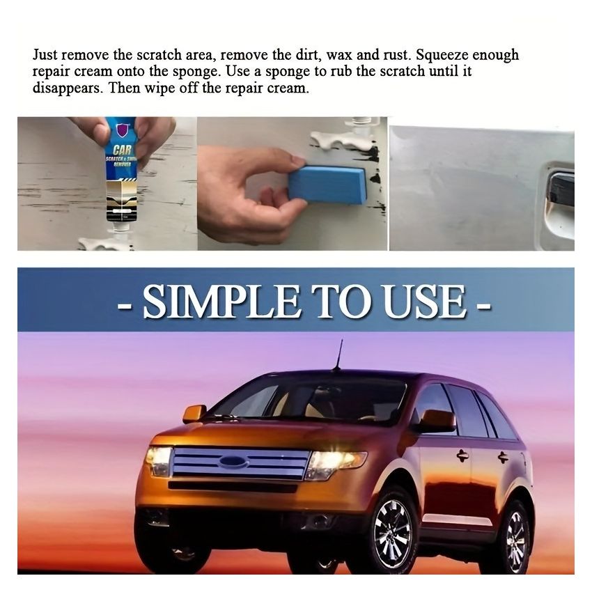 15ml Car Scratch Remover Kit – Swirl & Scuff Repair, Gloss Restorer for All Paint Surfaces, Easy Car Wax Polish for Cars, RVs & Motorcycles