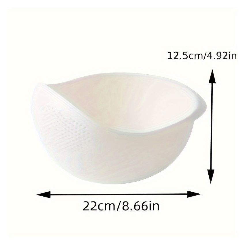 Versatile Plastic Bowl with Strainer – Multi-Functional Kitchenware for Washing Rice, Fruits & Vegetables – Durable, Easy to Use, No Power Required – Dormitory & Home Essentials