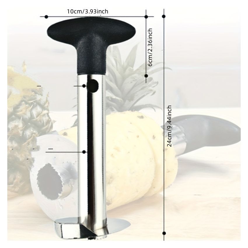 Stainless Steel Pineapple Slicer Corer & Peeler – Heavy-Duty Fruit Cutter Tool for Easy Slicing, Peeling & Paring – Kitchen Gadget for Home, Hotels, Restaurants & Food Service