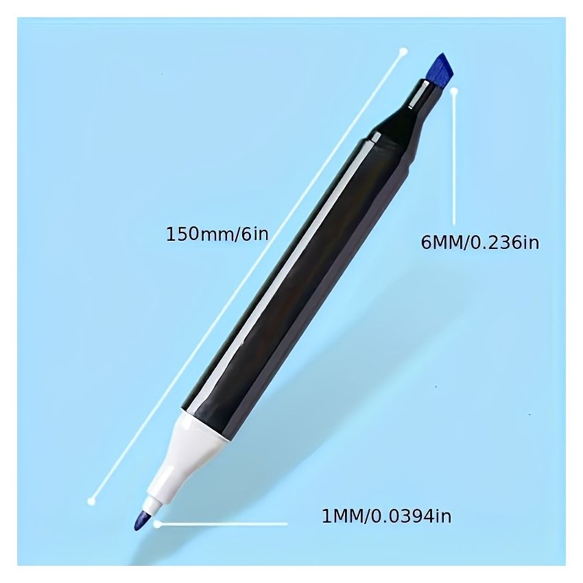 24 pcs Dual-Tipped Brush Markers Set – Permanent Drawing Pens & Highlighters for Sketching, Comics, Calligraphy & Art Supplies – Ideal Holiday Gift