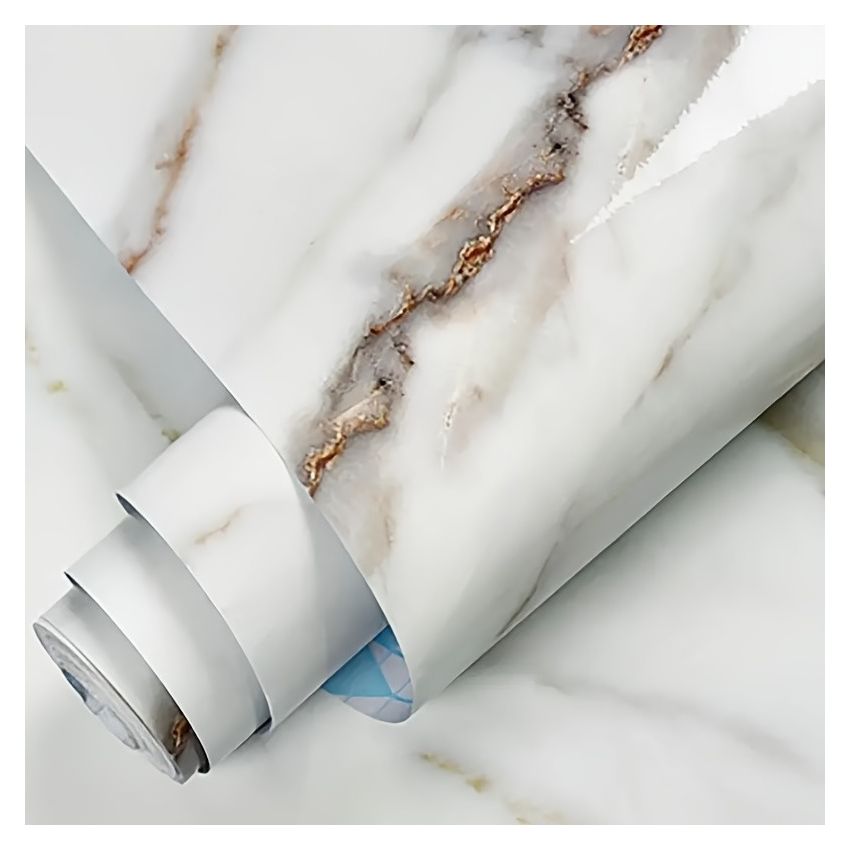 Modern Aesthetic Self-Adhesive Marble Wallpaper – 3 Colors, Decorative Peel & Stick Wall Covering for Kitchen, Bathroom, Tabletop, Room Renovation – 39.98 cm Width, 100/500/1000 cm Length