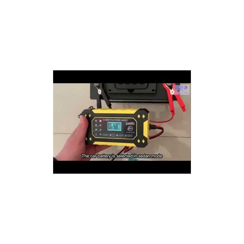 12V 6A Smart Pulse Battery Charger with LCD Display | Auto & Manual Modes, Temperature Compensation, Overcharge Protection | Car & Motorcycle Battery Repair Tool