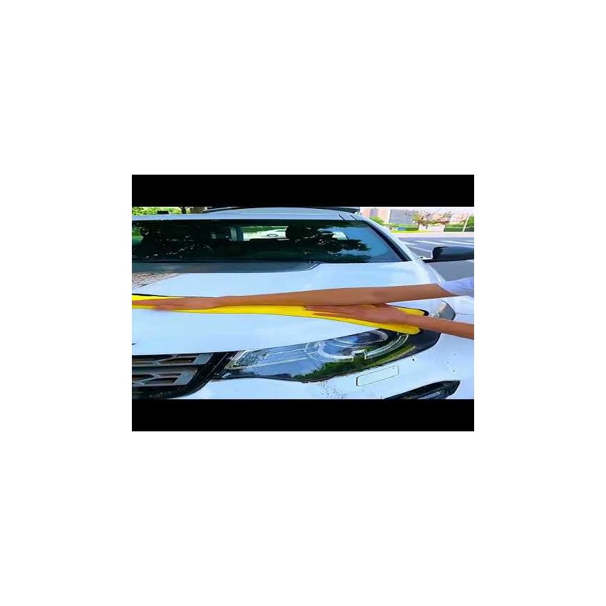 Yellow Gray 30x30cm 1 PCS High-Density Car Wash Towel – Double-Sided Thickened Coral Fleece, Ultra Absorbent Glass Cleaning Cloth, Multi-Purpose Microfiber Towel for Car Detailing & Home Use