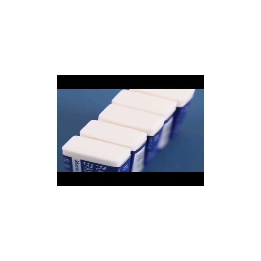 Pack of 5 White 2B Erasers - 5cm – Smudge-Free Plastic Rectangle Erasers for Pencils, Office & School Supplies, No Feathering, Perfect for Students, Drawing, Sketching & Back-to-School Gifts