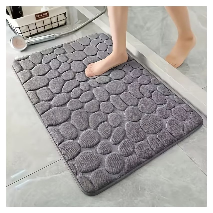 Luxurious Coral Fleece Bathroom Mat – Non-Slip, Absorbent Bath Rug with PVC Backing, Soft & Quick-Dry Washable Carpet for Bathroom Safety & Comfort, Multiple Color Options