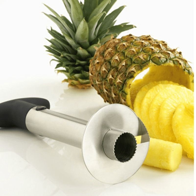Stainless Steel Pineapple Slicer Corer & Peeler – Heavy-Duty Fruit Cutter Tool for Easy Slicing, Peeling & Paring – Kitchen Gadget for Home, Hotels, Restaurants & Food Service