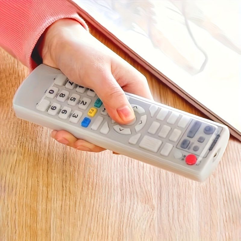 Transparent Silicone Remote Control Case – Dustproof, Protective Cover Sleeve for TV & AC Remotes with Storage Function, Durable & Lightweight Protector