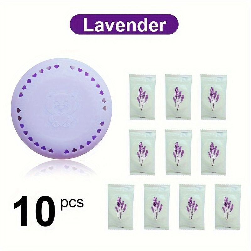 10PCS Aromatherapy Air Freshener Refills with Extra Shells – Long-Lasting Solid Deodorizer Tablets in Cherry Blossom, Rose & Lavender for Home, Car, Bathroom, Closet & Wardrobe Odor Elimination