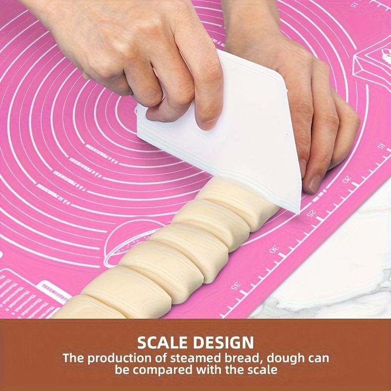 Pink 45x60cm Non-Stick Pastry Mat with Dough