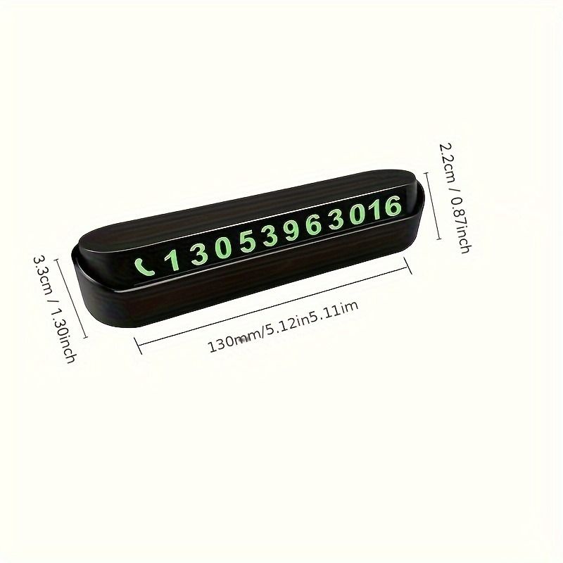 Car Dashboard Parking Number Display Plate – Durable ABS Temporary Phone Number Frame with Magnetic Digits, Heat & Sun Resistant, Easy-to-Move Design for Car Owners