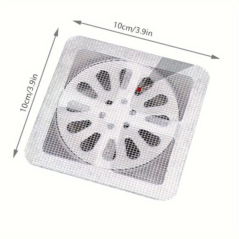 10pcs Self-Adhesive Hair Catcher Stickers for Shower, Sink & Bathroom Drains – Anti-Clog Floor Drain Covers – Disposable, Easy to Use, Anti-Insect, Plastic