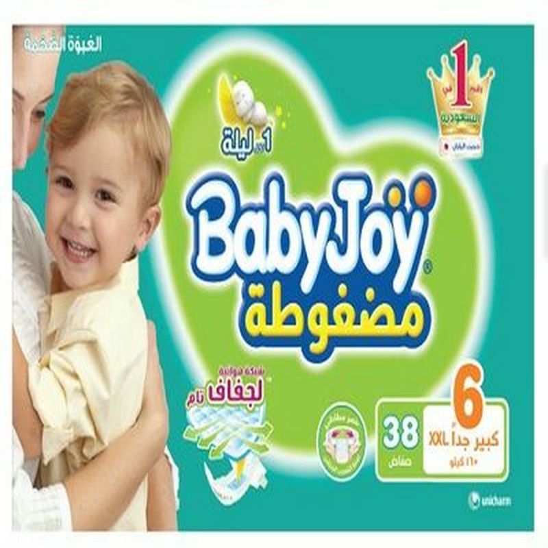 BabyJoy Olive Diaper Pants, Size 6 (18+kg), Junior XXL, 38 Pants – Ultra Comfort, Leak Protection, Soft & Breathable for Active Babies