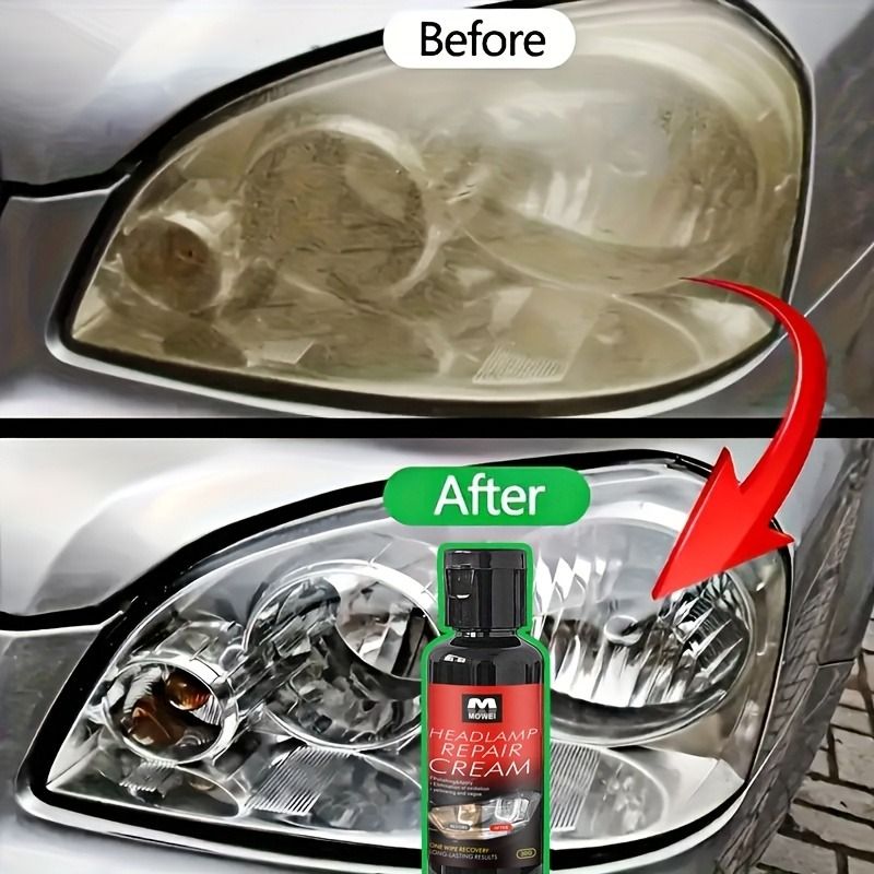 30g Headlight Renovation Kit – Headlight Polishing & Scratch Repair Cream, Restores Yellowed, Aged, Scratched, and Fuzzy Car Lights, DIY Easy Use for 90% Brightness Like New