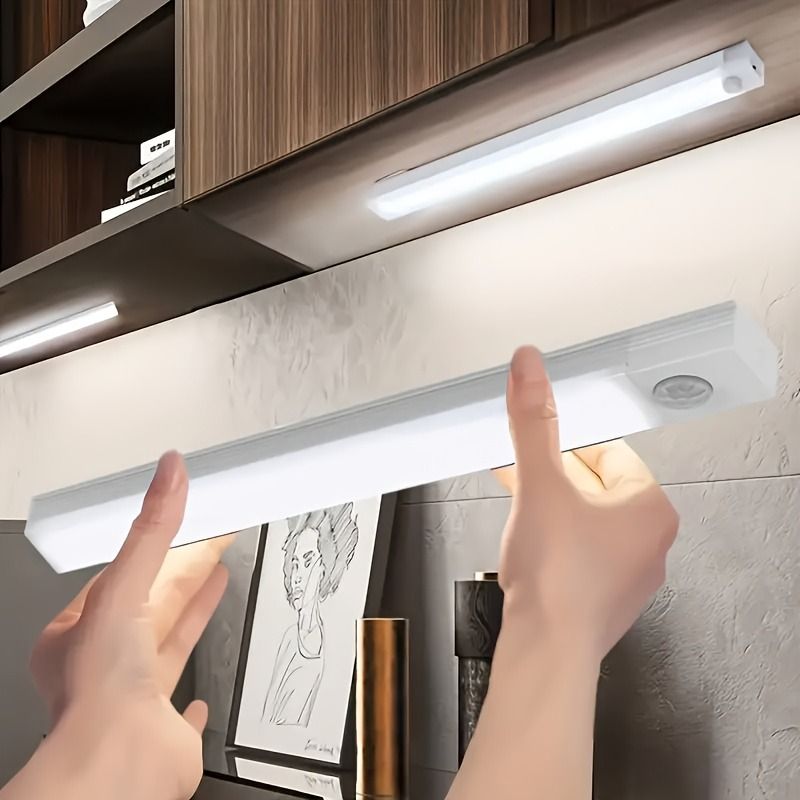 Wireless LED under cabinet light with motion sensor for kitchen and hallways
