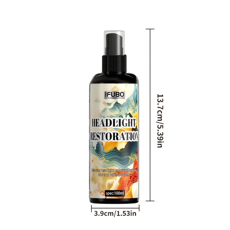 100ml Headlight Restoration Kit with Sponge – Car Headlight Oxidation Remover & Polishing Solution, Universal Lens Repair for Clear, Bright Headlamps – Quick Non-Grinding DIY Kit