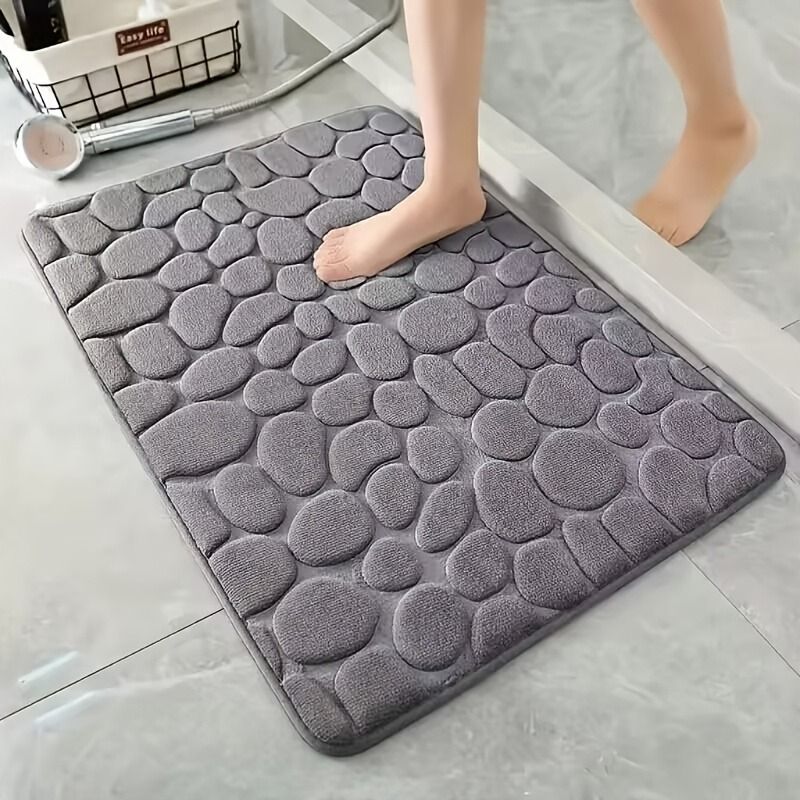 Luxurious Coral Fleece Bathroom Mat – Non-Slip, Absorbent Bath Rug with PVC Backing, Soft & Quick-Dry Washable Carpet for Bathroom Safety & Comfort, Multiple Color Options