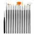 15pcs Fine Detail Paint Brush Set – Miniature Paint Brushes for Model Painting, Acrylic, Watercolor, Oil, Nail Art, Airplane Kits & Detailing
