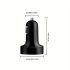 6-in-1 Fast Car Charger USB-C PD & QC3.0, 4 USB Ports, Dual PD Adapter with Voltage Display, Universal Car Phone Charger for iPhone, Samsung, Huawei, Xiaomi – Portable Matte Finish