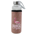 Glass Water Bottle .4L Flamingo Tropical Design-Steel Cap